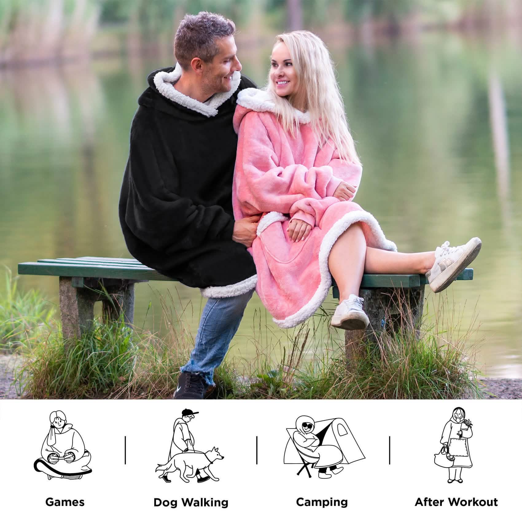 Sherpa Fleece Blanket Hoodie - Image 25