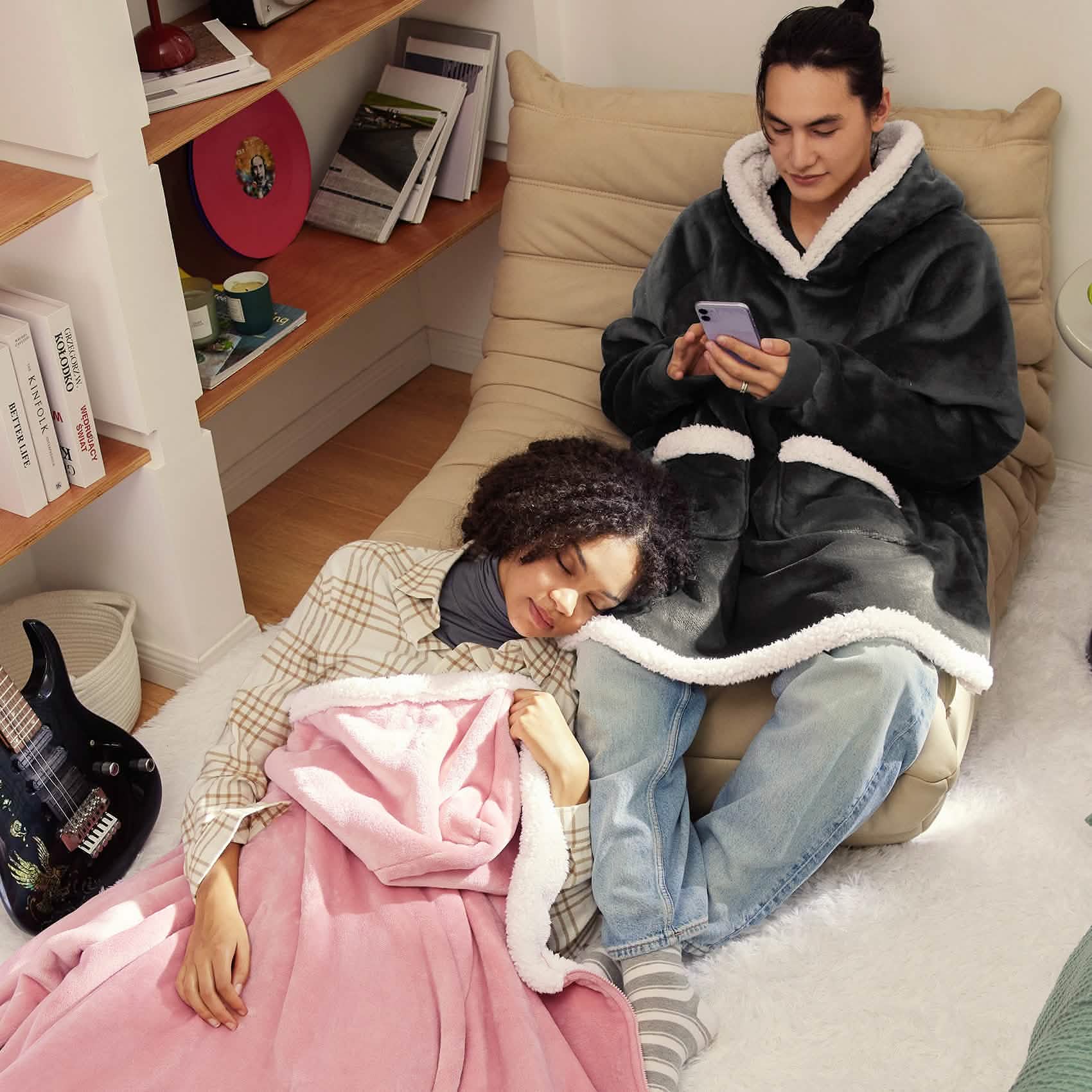 Sherpa Fleece Blanket Hoodie - Image 29
