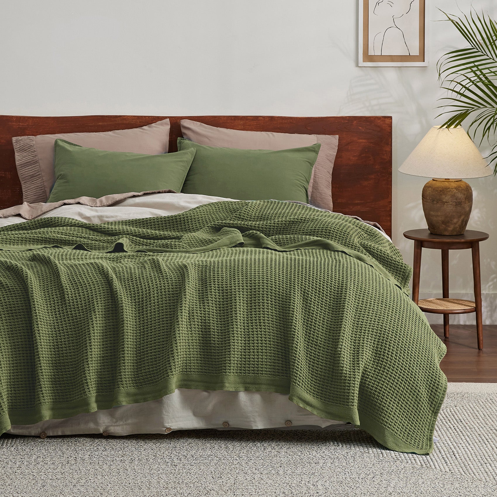 Cotton Waffle Weave Blanket - Image 8