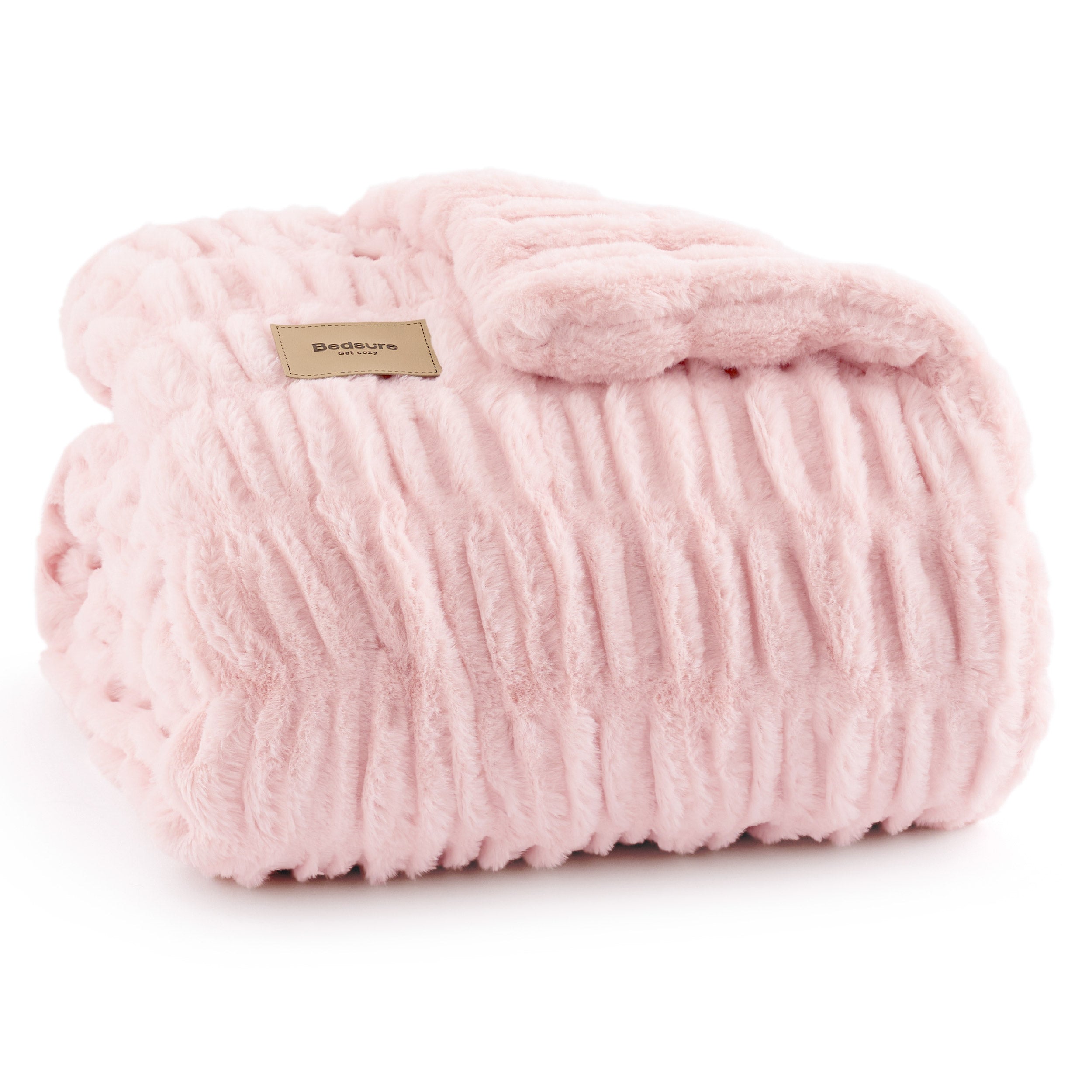 Double-sided Faux Fur Ruched Blanket - Image 7
