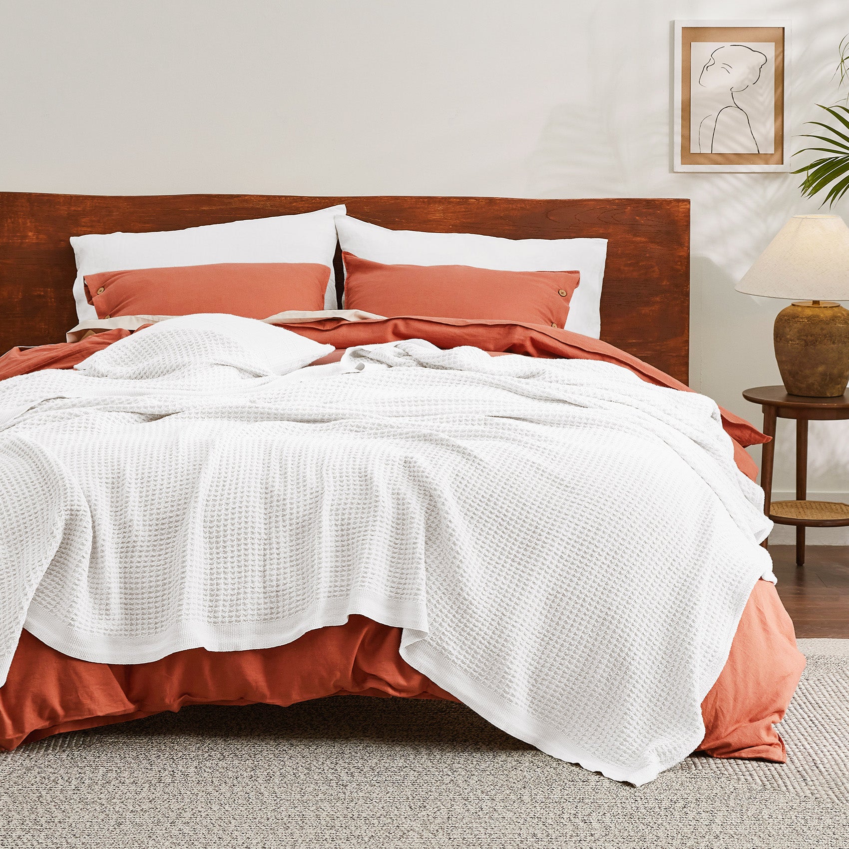 Cotton Waffle Weave Blanket - Image 14