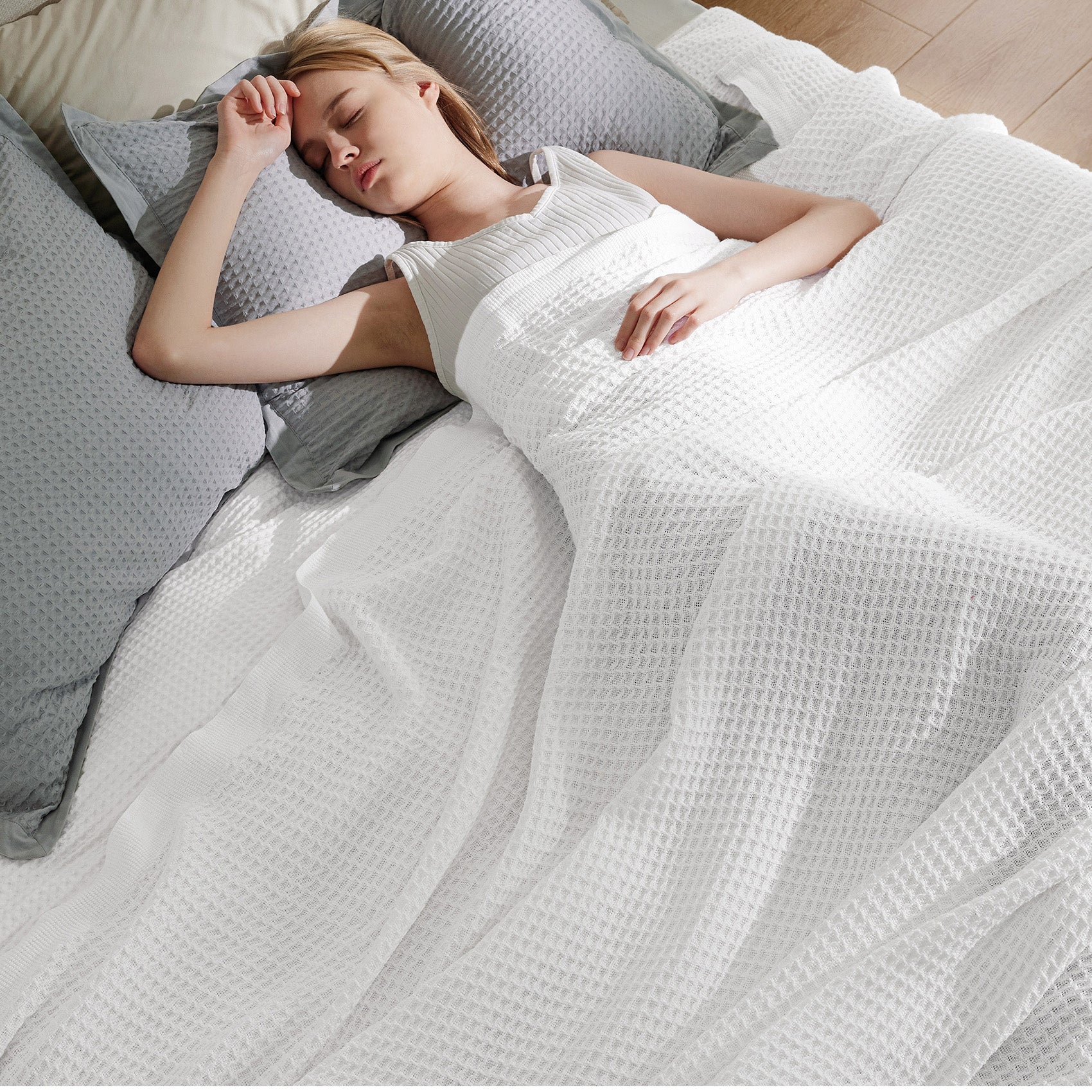 Cotton Waffle Weave Blanket - Image 15