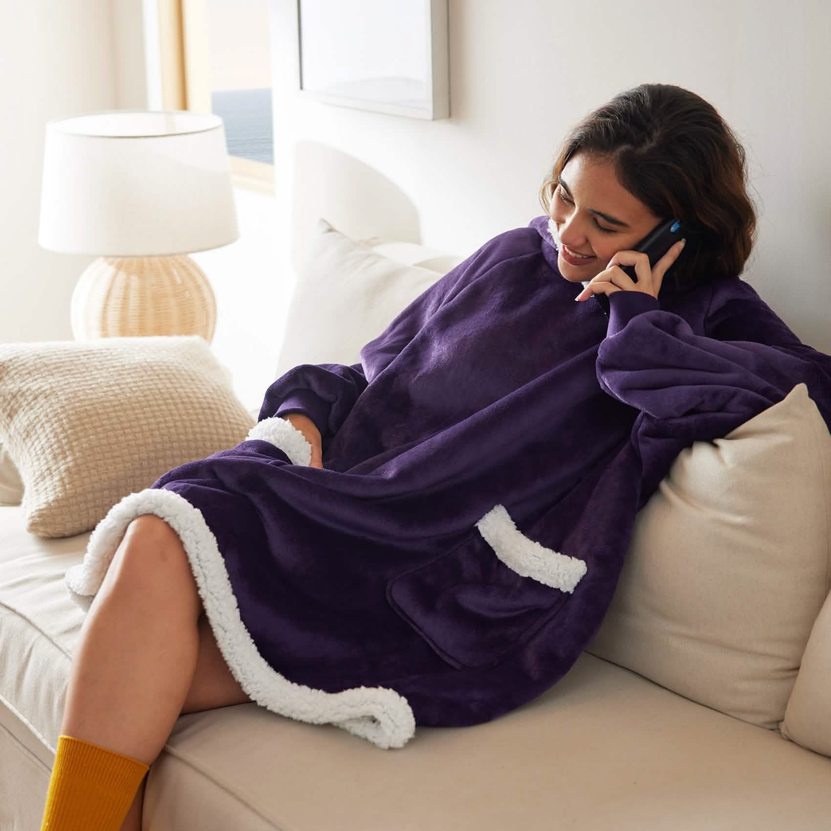 Sherpa Fleece Blanket Hoodie - Image 19