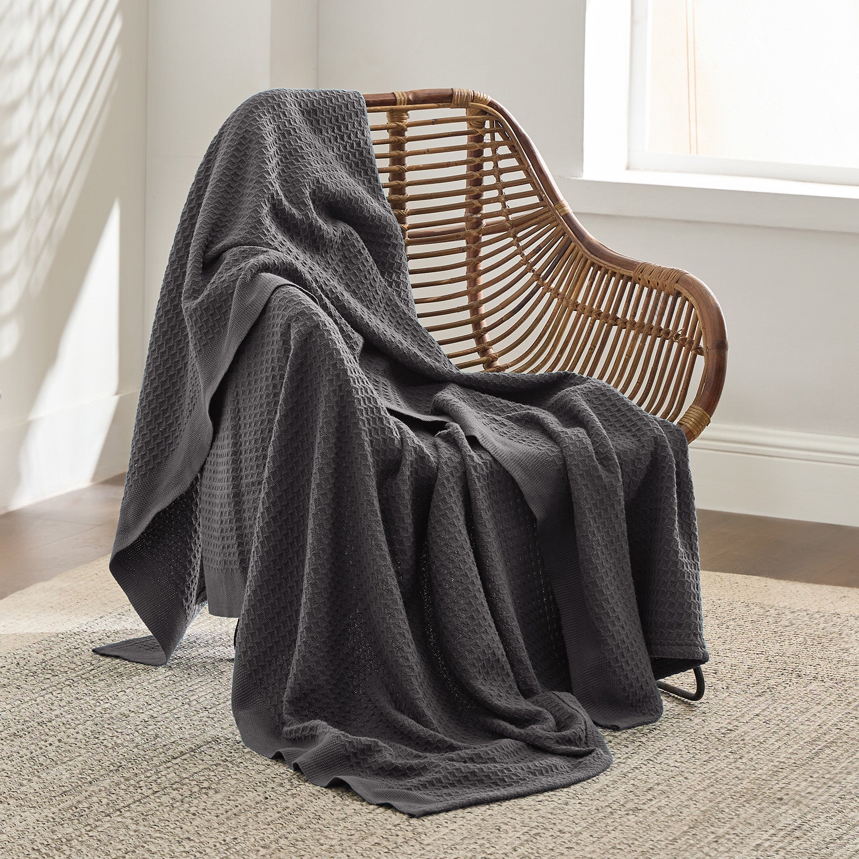 Cotton Waffle Weave Blanket - Image 29